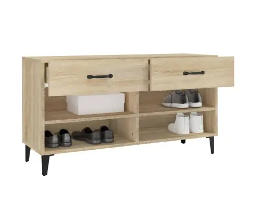 Apavu Skapītis, Ozolkoka Krāsa, 102X35X55 Cm, Inženierijas Koks Vidaxl