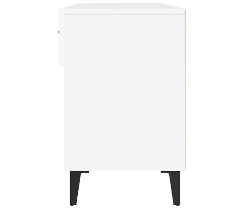 Jalatsikapp, Kõrgläikega Valge, 102 X 35 X 55 cm Tehispuit