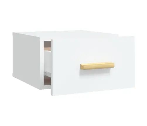 Sienas Naktsskapītis, Balts, 35X35X20 Cm Vidaxl