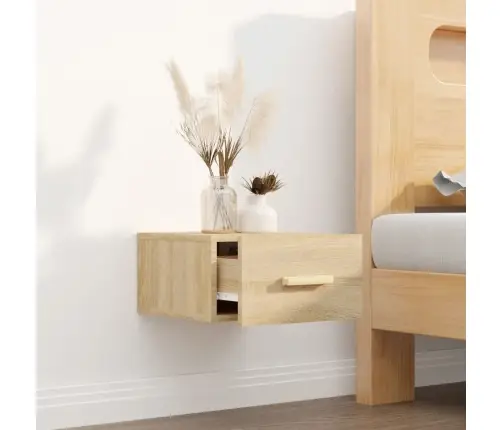 Prie Sienos Montuojama Naktinė Spintelė, Ąžuolo, 35X35X20Cm Prie Sienos Montuojama Naktinė Spintelė, Ąžuolo, 35X35X20Cm