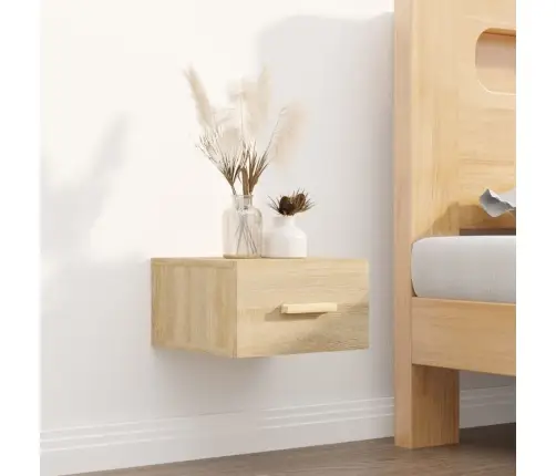 Prie Sienos Montuojama Naktinė Spintelė, Ąžuolo, 35X35X20Cm Prie Sienos Montuojama Naktinė Spintelė, Ąžuolo, 35X35X20Cm