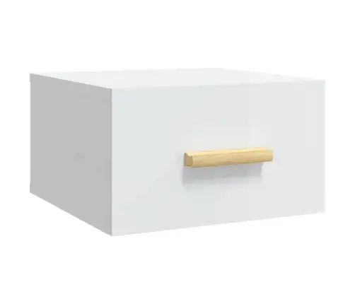 Prie Sienos Montuojama Naktinė Spintelė, Balta, 35X35X20Cm