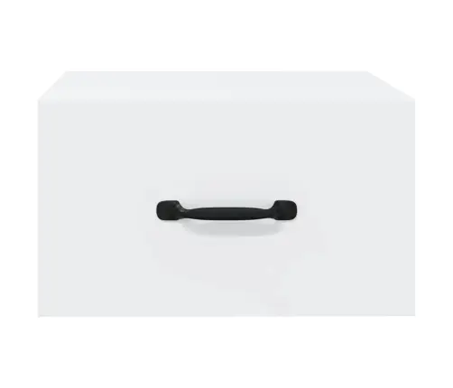 Sienas Naktsskapītis, Balts, 35X35X20 Cm   Vidaxl