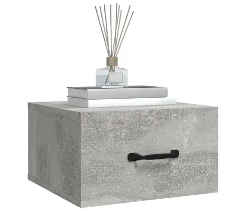 Sienas Naktsskapītis, Betona Pelēks, 35X35X20 Cm Vidaxl