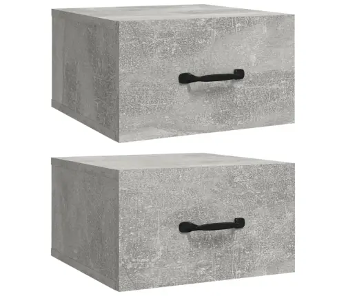 Sienas Naktsskapīši, 2 Gab., Betona Pelēki, 35X35X20 Cm  Vidaxl Sienas Naktsskapīši, 2 Gab., Betona Pelēki, 35X35X20 Cm  Vidaxl