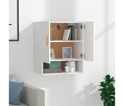 Sienas Skapītis, Balts, 60X31X70 Cm, Inženierijas Koks Vidaxl