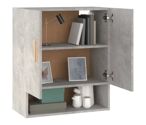 Sienas Skapītis, Betona Pelēks, 60X31X70 Cm, Inženierijas Koks Vidaxl