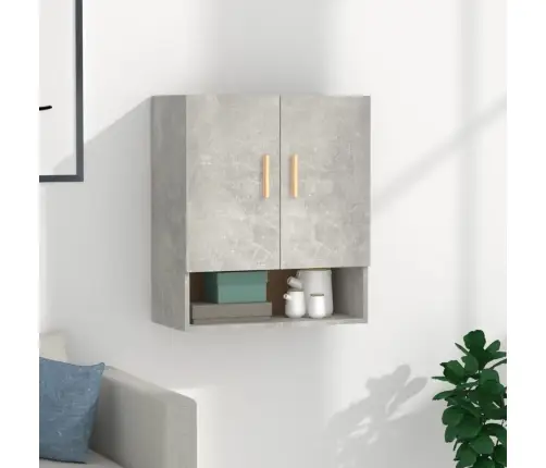 Sienas Skapītis, Betona Pelēks, 60X31X70 Cm, Inženierijas Koks Vidaxl