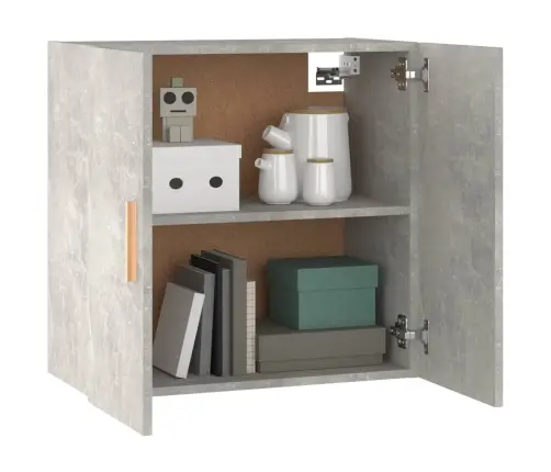 Sienas Skapītis, Betona Pelēks, 60X30X60 Cm, Inženierijas Koks  Vidaxl