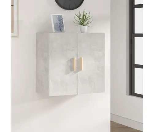 Sienas Skapītis, Betona Pelēks, 60X30X60 Cm, Inženierijas Koks  Vidaxl