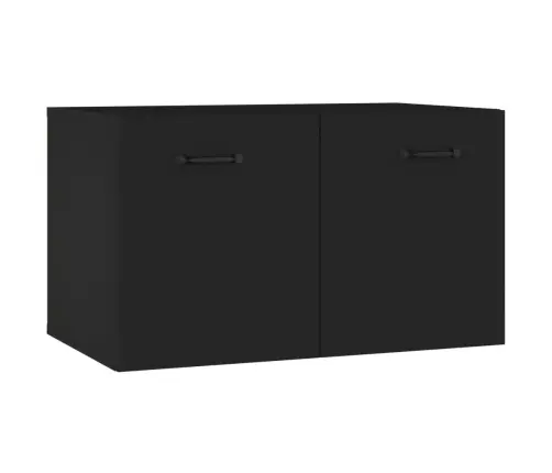 Sienas Skapītis, Melns, 60X36,5X35 Cm, Inženierijas Koks Vidaxl