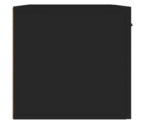 Sienas Skapītis, Melns, 60X36,5X35 Cm, Inženierijas Koks Vidaxl