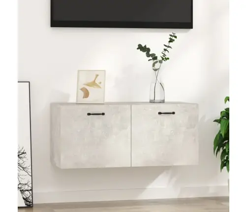 Sieninė Spintelė, Betono Pilka, 80X36,5X35cm Apdirbta Mediena Sieninė Spintelė, Betono Pilka, 80X36,5X35cm Apdirbta Mediena