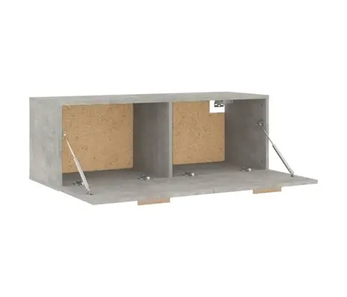 Sienas Skapītis, Betonpelēks, 100X36,5X35 Cm, Inženierijas Koks Vidaxl