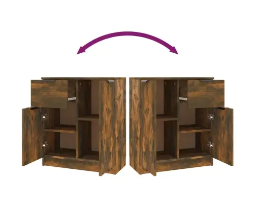 Puhvetkapp, Suitsutatud Tamm, 60X30X70 Cm Tehispuit