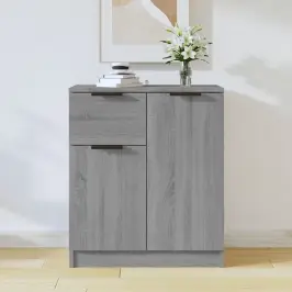 Kumode, Pelēka Ozolkoka Krāsa, 60X30X70 Cm, Inženierijas Koks Vidaxl