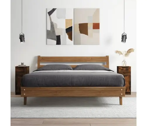 Puhvetkapid 2 Tk, Suitsutatud Tamm, 30 X 30 X 70 Cm Tehispuit