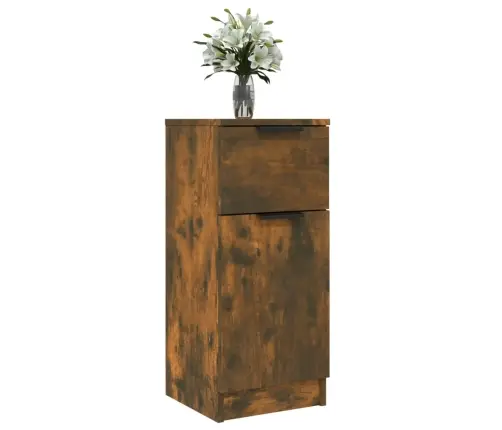 Puhvetkapid 2 Tk, Suitsutatud Tamm, 30 X 30 X 70 Cm Tehispuit