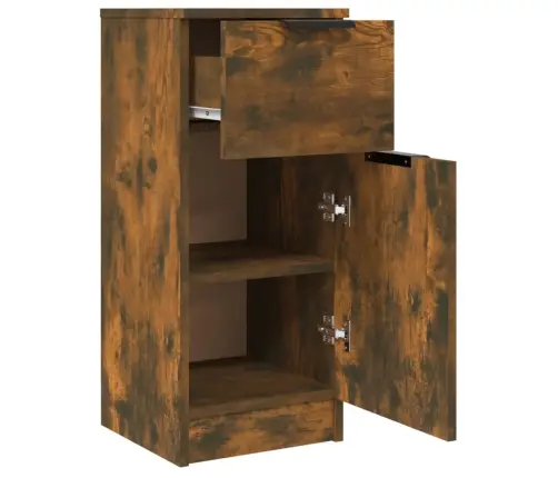 Puhvetkapid 2 Tk, Suitsutatud Tamm, 30 X 30 X 70 Cm Tehispuit