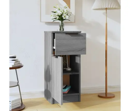 Šoninė Spintelė, Pilka Ąžuolo, 30X30X70cm Apdirbta Mediena