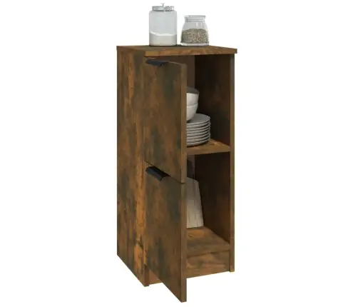 Puhvetkapid 2 Tk, Suitsutatud Tamm, 30 X 30 X 70 Cm Tehispuit