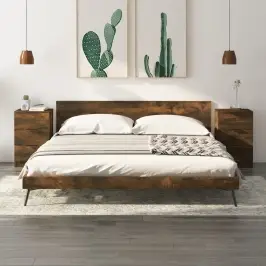 Öökapid 2 Tk, Suitsutatud Tamm, 40 X 36 X 65 Cm