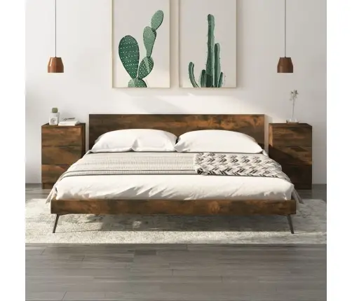 Naktsskapīši, 2 Gab., Ozolkoka Krāsa, 40X36X65 Cm Vidaxl