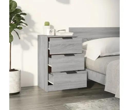 Naktsskapītis, Pelēka Ozolkoka Krāsa, 40X36X65 Cm Vidaxl Naktsskapītis, Pelēka Ozolkoka Krāsa, 40X36X65 Cm Vidaxl