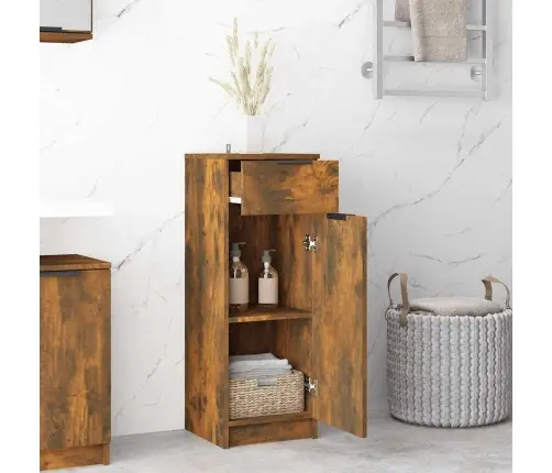 Vannasistabas Skapītis, Brūns, 32X34X90 Cm, Inženierijas Koks Vidaxl