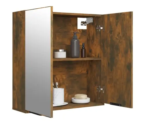 Vannasistabas Spoguļskapītis, Ozolkoka Krāsa, 64X20X67 Cm Vidaxl