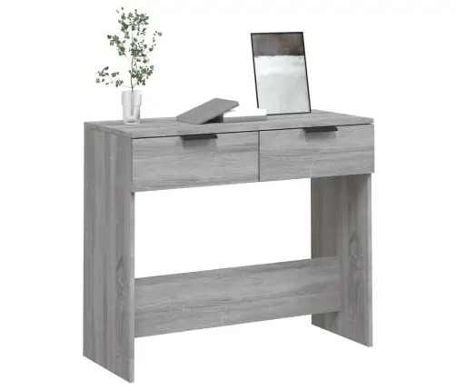 Konsoles Galds, Pelēka Ozolkoka, 90X36X75 Cm, Inženierijas Koks Vidaxl