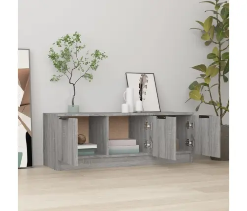 Tv Skapītis, Pelēka Ozolkoka, 102X35X36,5 Cm, Inženierijas Koks Vidaxl