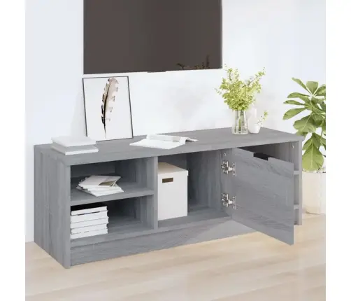 Tv Skapītis, Pelēka Ozola, 102X35,5X36,5 Cm, Inženierijas Koks Vidaxl