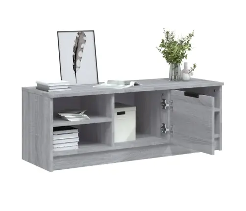Tv Skapītis, Pelēka Ozola, 102X35,5X36,5 Cm, Inženierijas Koks Vidaxl