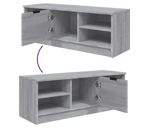 Tv Skapītis, Pelēka Ozola, 102X35,5X36,5 Cm, Inženierijas Koks Vidaxl