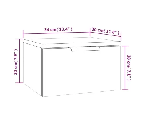Sienas Naktsskapīši, 2 Gab., Ozolkoka Krāsa, 34X30X20 Cm Vidaxl Sienas Naktsskapīši, 2 Gab., Ozolkoka Krāsa, 34X30X20 Cm Vidaxl