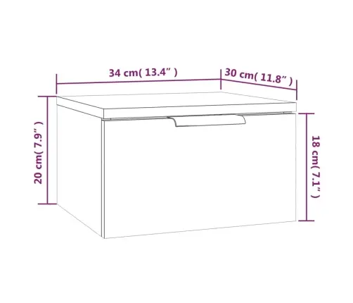 Sienas Naktsskapītis, Brūna Koka Krāsa, 34X30X20 Cm Vidaxl