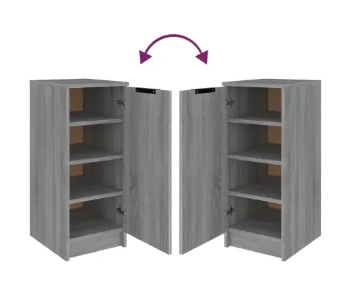 Apavu Skapītis, Pelēka Ozolkoka, 30X35X70 Cm, Inženierijas Koks Vidaxl