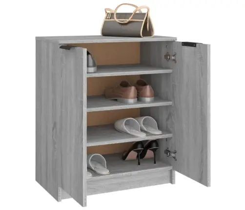 Spintelė Batams, Pilka Ąžuolo, 59X35X70cm Apdirbta Mediena Spintelė Batams, Pilka Ąžuolo, 59X35X70cm Apdirbta Mediena