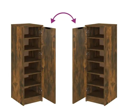 Apavu Skapītis, Ozolkoka Krāsa, 30X35X100 Cm, Inženierijas Koks Vidaxl