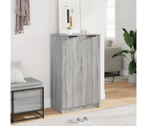 Apavu Skapītis, Pelēka Ozolkoka, 59X35X100Cm, Inženierijas Koks Vidaxl