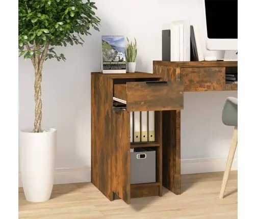 Rakstāmgalda Skapītis, Ozola, 33,5X50X75 Cm, Inženierijas Koks Vidaxl