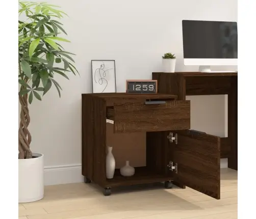 Dokumentų Spintelė Su Ratukais, Ruda, 45X38X54cm Mediena