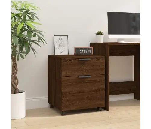 Dokumentų Spintelė Su Ratukais, Ruda, 45X38X54cm Mediena