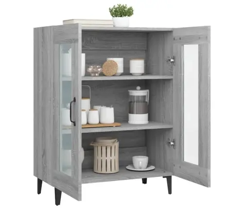 Kumode, Pelēka Ozolkoka, 69,5X34X90 Cm, Inženierijas Koks Vidaxl