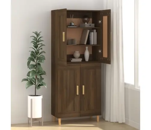 Kumode, Ozolkoka Krāsa, 69,5X34X90 Cm, Inženierijas Koks Vidaxl