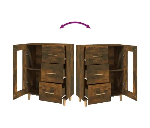 Kumode, Ozolkoka Krāsa, 69,5X34X90 Cm, Inženierijas Koks Vidaxl