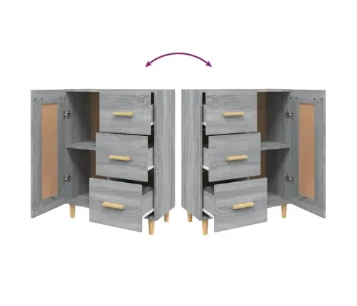 Puhvetkapp, Hall Sonoma Tamm, 69,5 X 34 X 90 cm Tehispuit