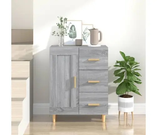 Puhvetkapp, Hall Sonoma Tamm, 69,5 X 34 X 90 cm Tehispuit