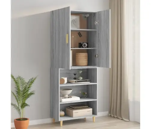 Piekarams Skapītis, Pelēka Ozolkoka Krāsa, 69,5X34X90 Cm Vidaxl